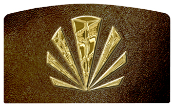 DACRO-602-GD-SH-BR Gold Sunburst Shimmer Brown